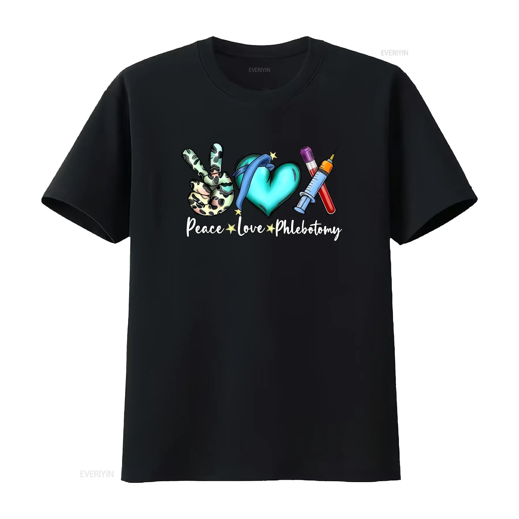 Medical Lab Design - T-shirt Peace Love Phlebotomy pour technicien