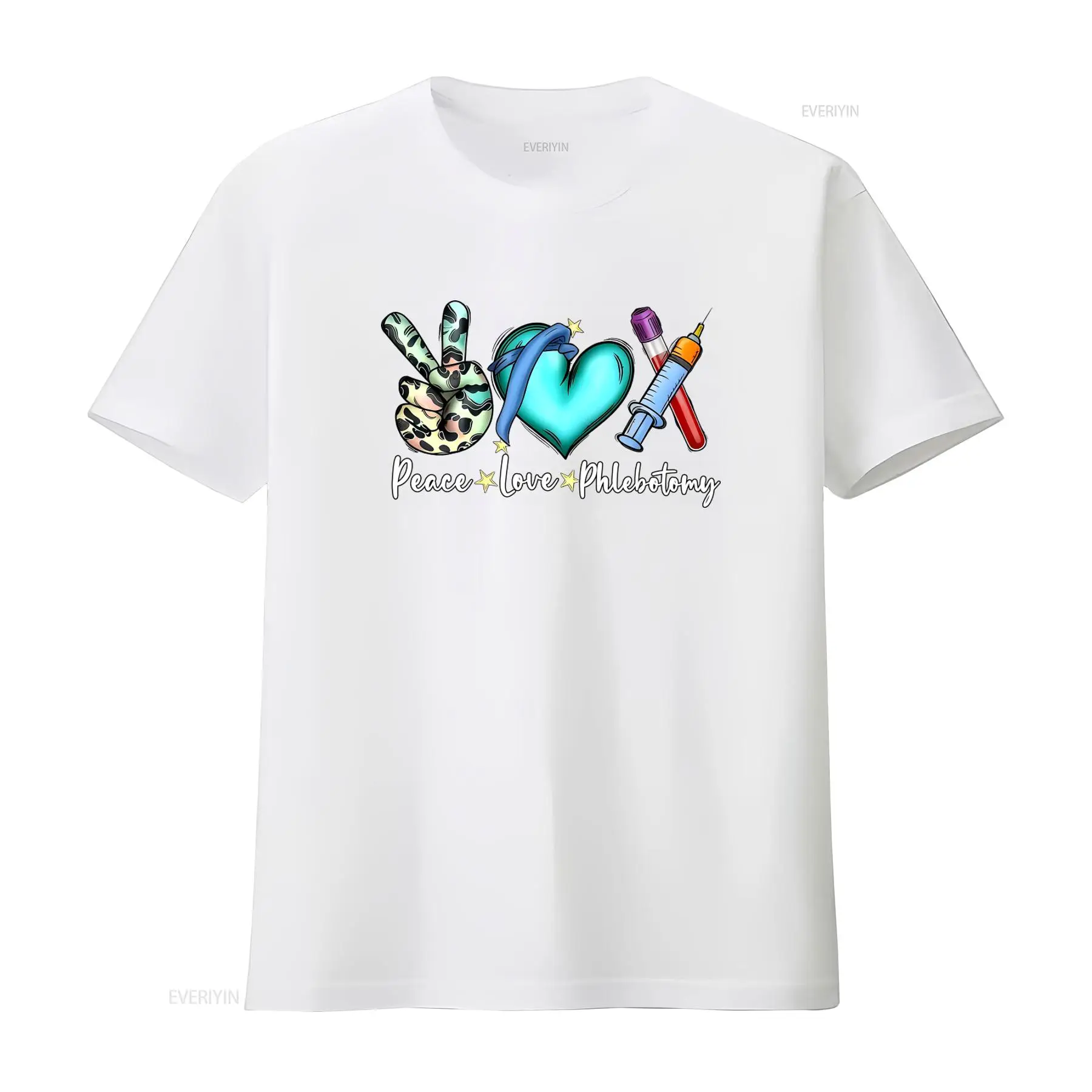 T-shirt Peace Love Phlebotomy  - Medical Lab Design avis et prix